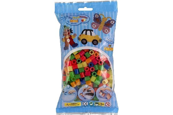 Hama maxi perler 500 stk neon mix 51