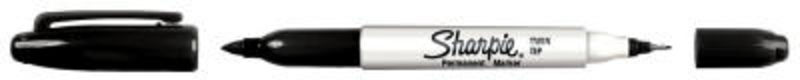 Marker sharpie twin tip fine 1,0mm sort