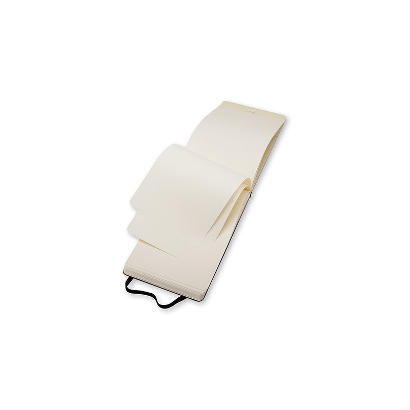 Notesblok reporter Moleskine large sort m/blanke ark hard