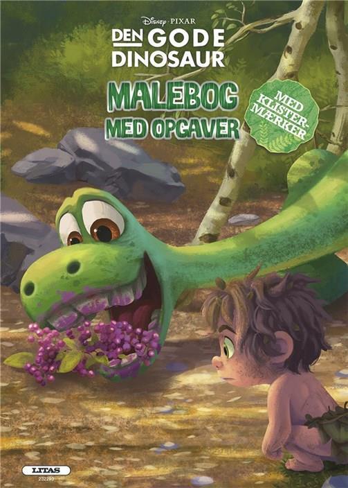 Malebog med opgaver: Den gode dinosaur
