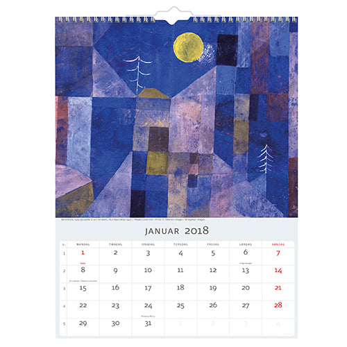 VÆGKALENDER KUNST 2018 MAYLAND