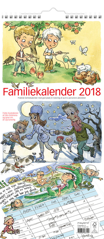 FAMILIEKALENDER OTTO DICKMESS ILLU. 2018 MAYLAND
