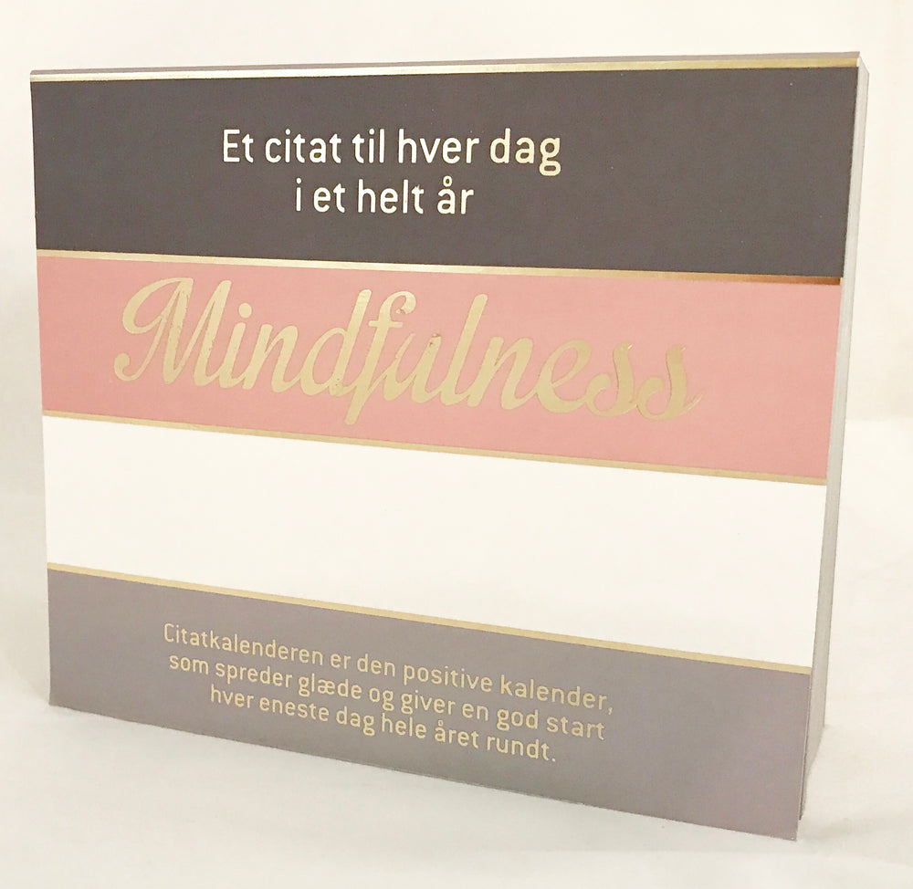 CITATKALENDER MINDFULNESS GULD FOIL 1M SNOR 7 TRÆKLEMMER