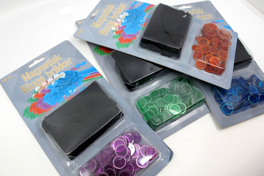 Bingo brikker magnetiske - 100 stk asst