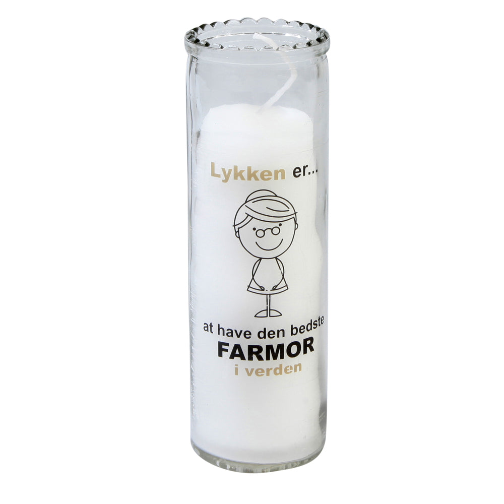 LYS I GLAS FARMOR LYKKEN ER PARAFFIN HVID
