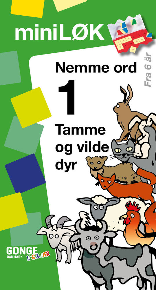 Mini Løk Nemme ord 1,tamme og vilde dyr