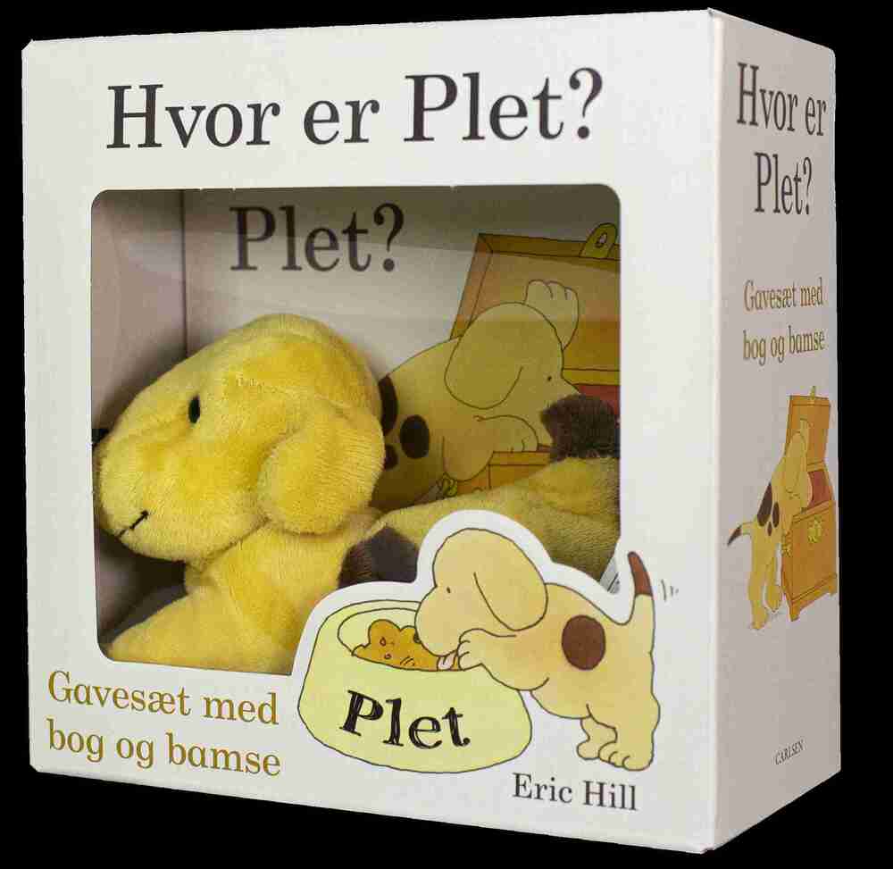 Hvor er Plet? Gavesæt med bog og bamse