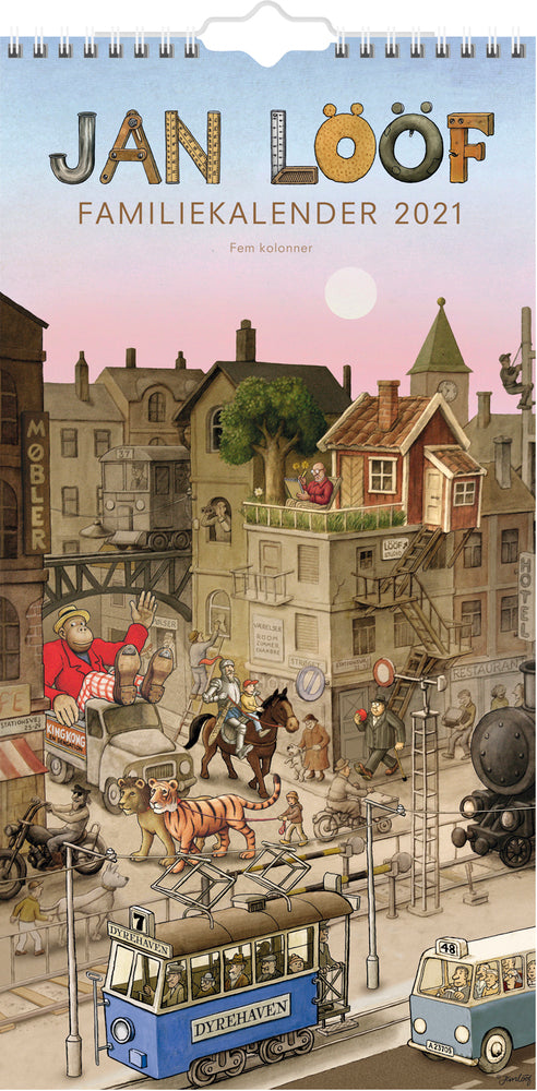 Familiekalender jan lööf 2021 22 x 43 cm Mayland