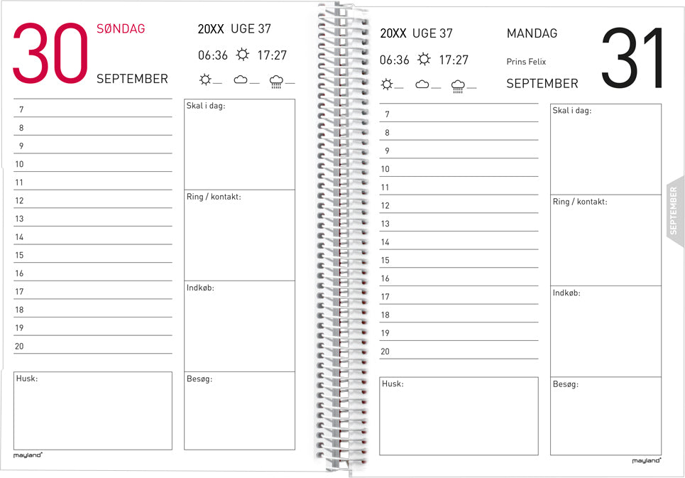 Senior kalender 1 dag 2021 16,8 x 23,5 cm Mayland