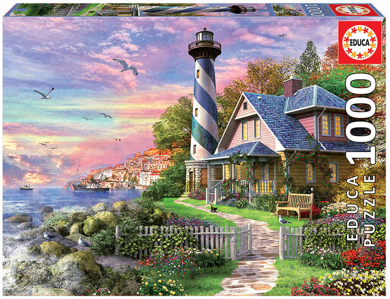 Puslespil lighthouse at rock bay1000 brikker