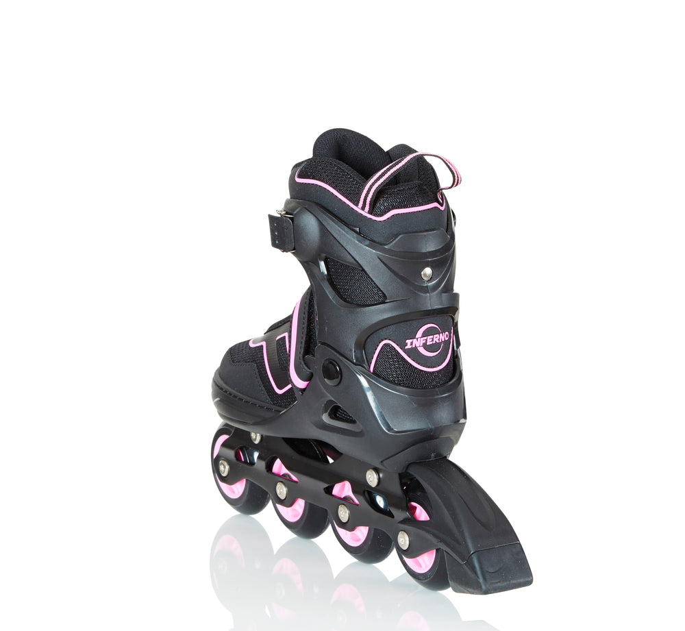 Inferno inliner rulleskøjte pink justerbar 31-34