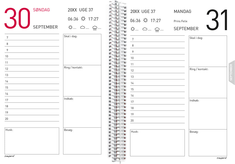 Senior kalender 1 dag 2022 16,8 x 23,5 cm Mayland