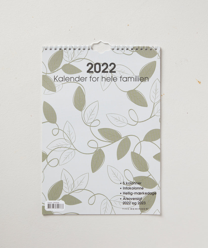 Familiekalender 2022 a3 grafisk 5 pers. årsovesigt 2022/2023