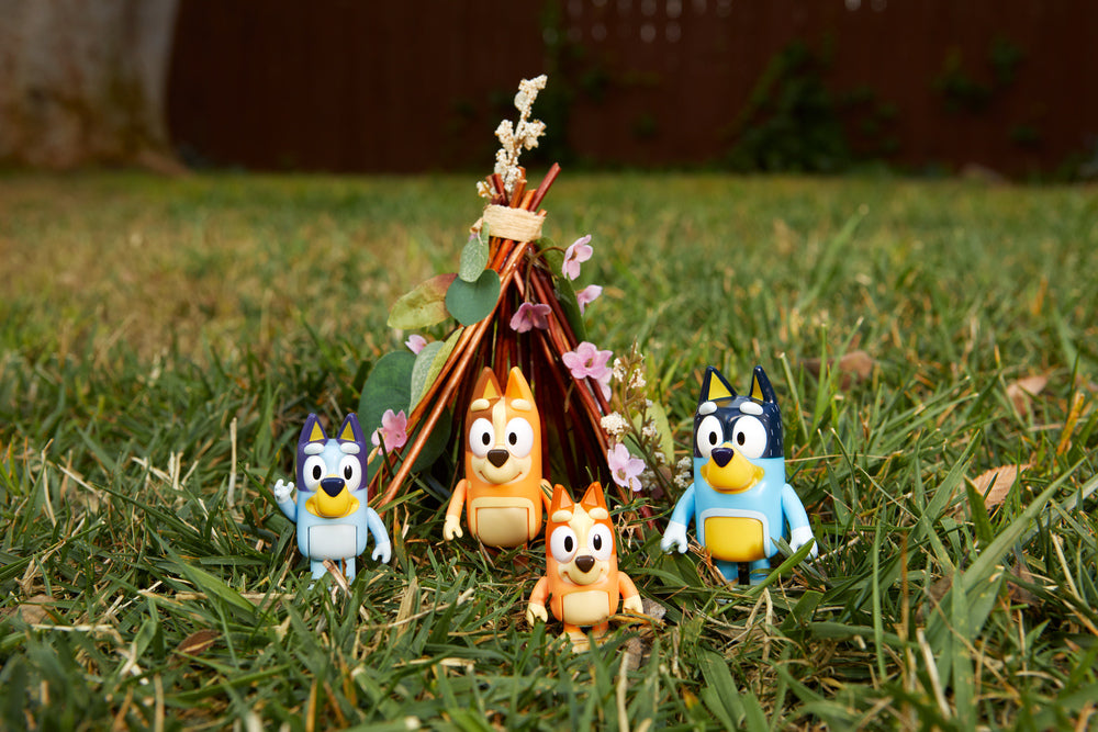 Bluey, 4 pk. Figurer, Bluey familien