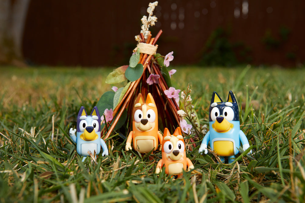 Bluey, 4 pk. Figurer, Bluey familien