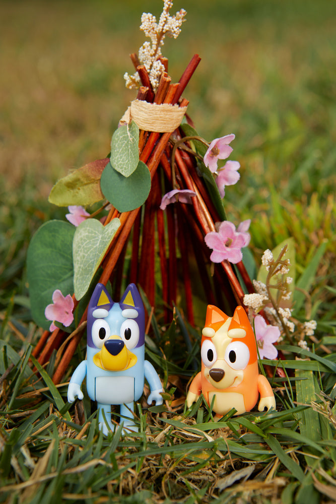 Bluey, 4 pk. Figurer, Bluey familien