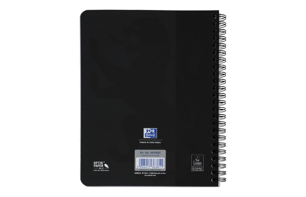 Spiralblok Oxford Sort Touch A5 Kvardreret 140 Sider 90G