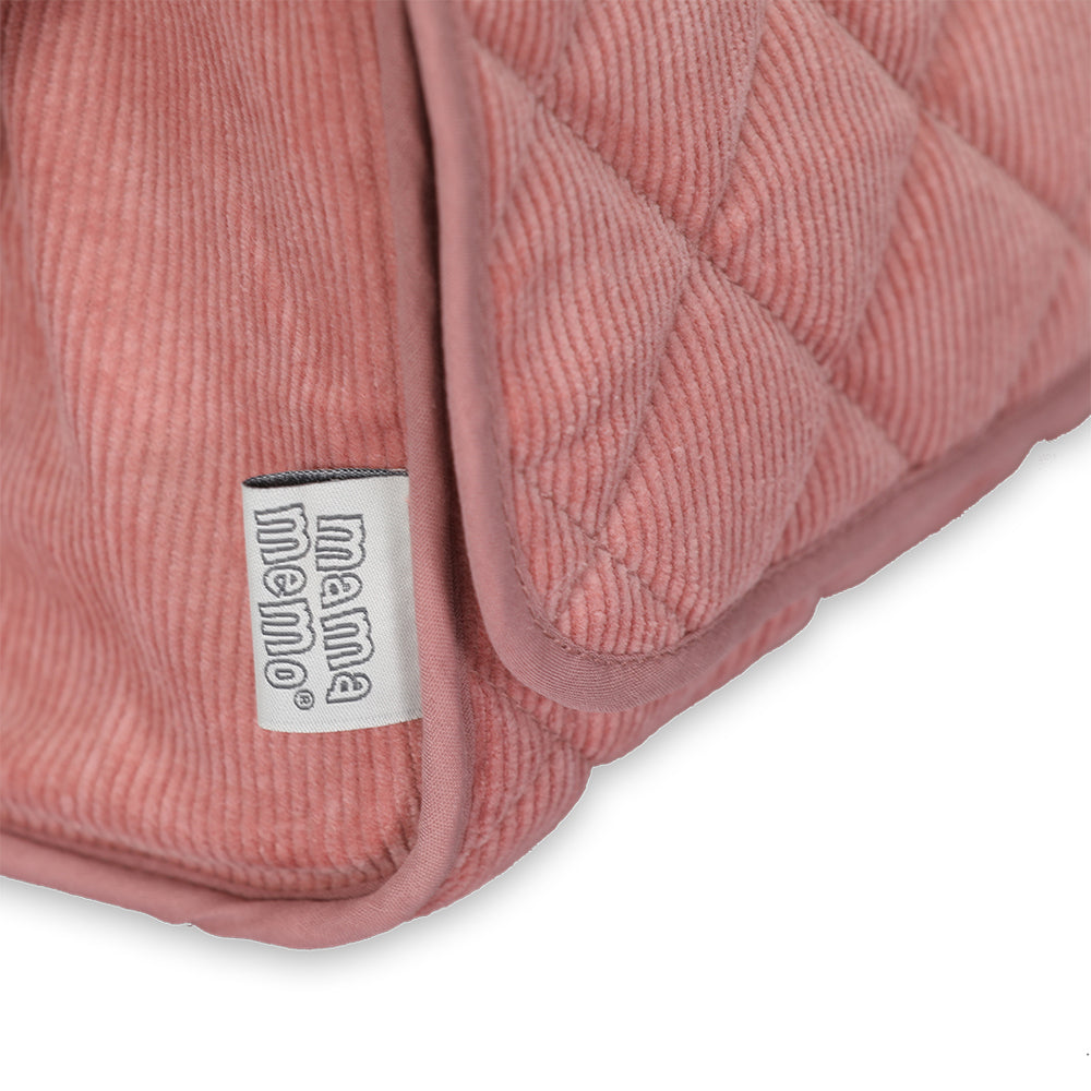 Pusletaske i fløjl, rosa
