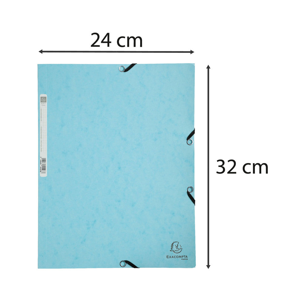 Elastikmappe Exacompta pastel blå