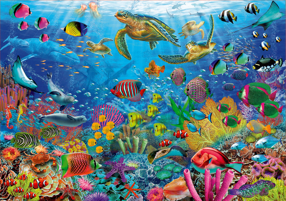 Puslespil Tropical Fantasy Turtles 1000 brikker