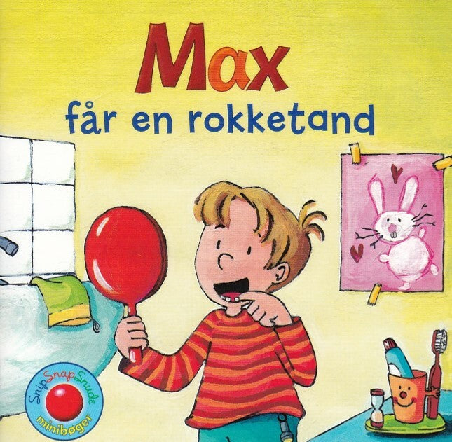 Snip Snap Snude: Max har en rokketand - KOLLI á 12 stk. - pris pr. stk. ca. kr. 14,95