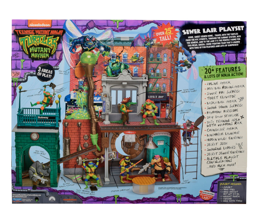 D2 Turtles Mutant Mayhem Large Playset Sewer Lair Dlx