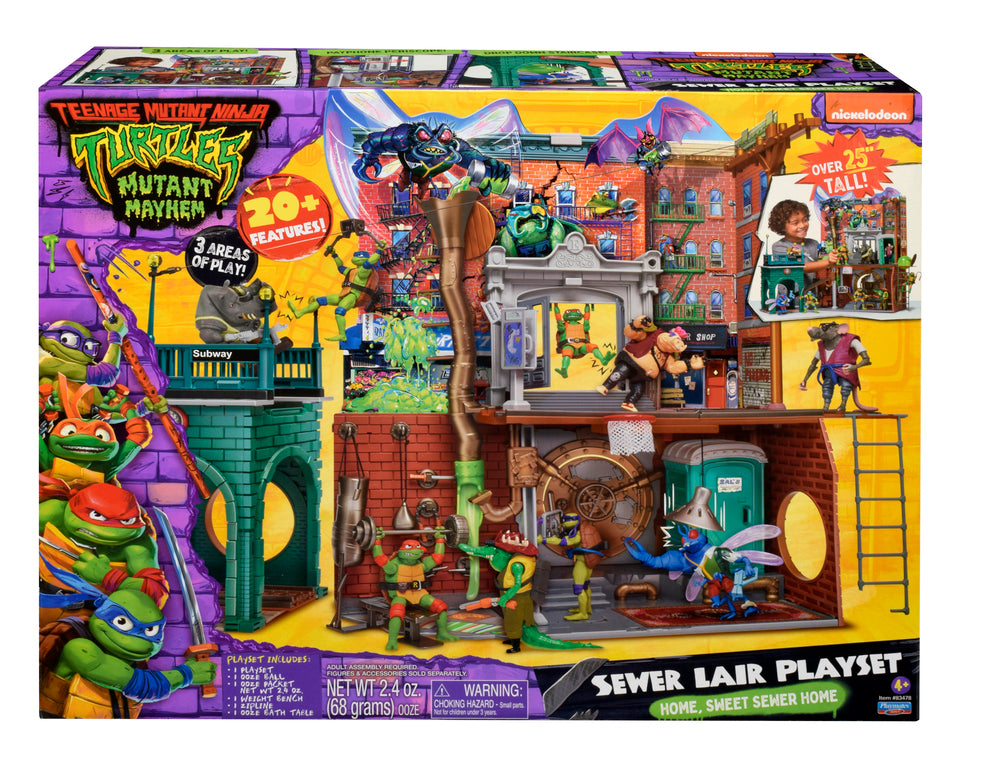 D2 Turtles Mutant Mayhem Large Playset Sewer Lair Dlx