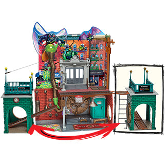 D2 Turtles Mutant Mayhem Large Playset Sewer Lair Dlx