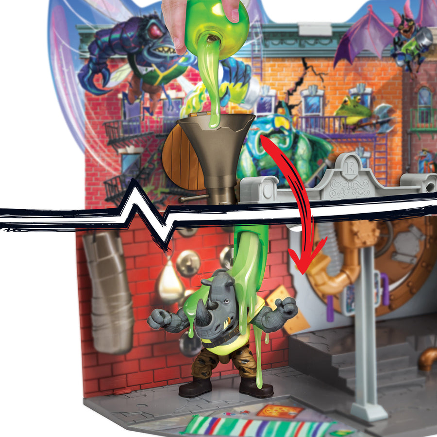 D2 Turtles Mutant Mayhem Large Playset Sewer Lair Dlx