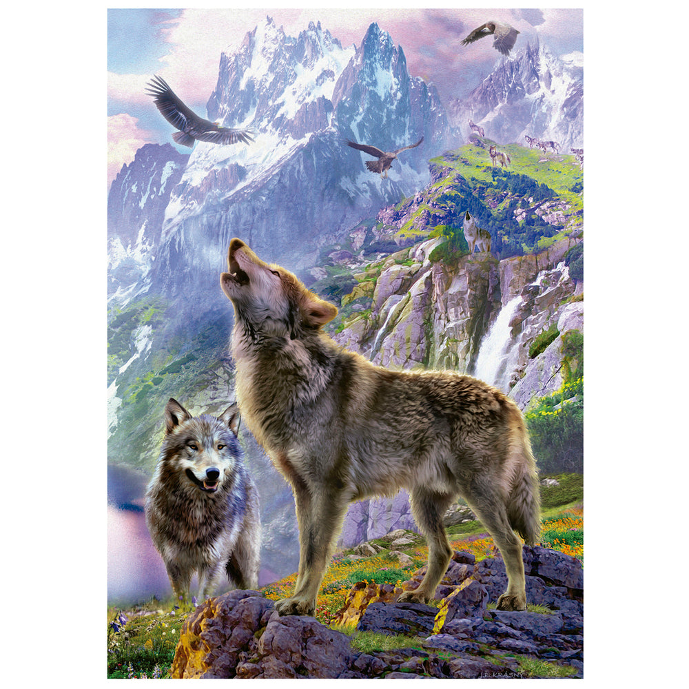 Puslespil Wolves in the rocks 500 brikker