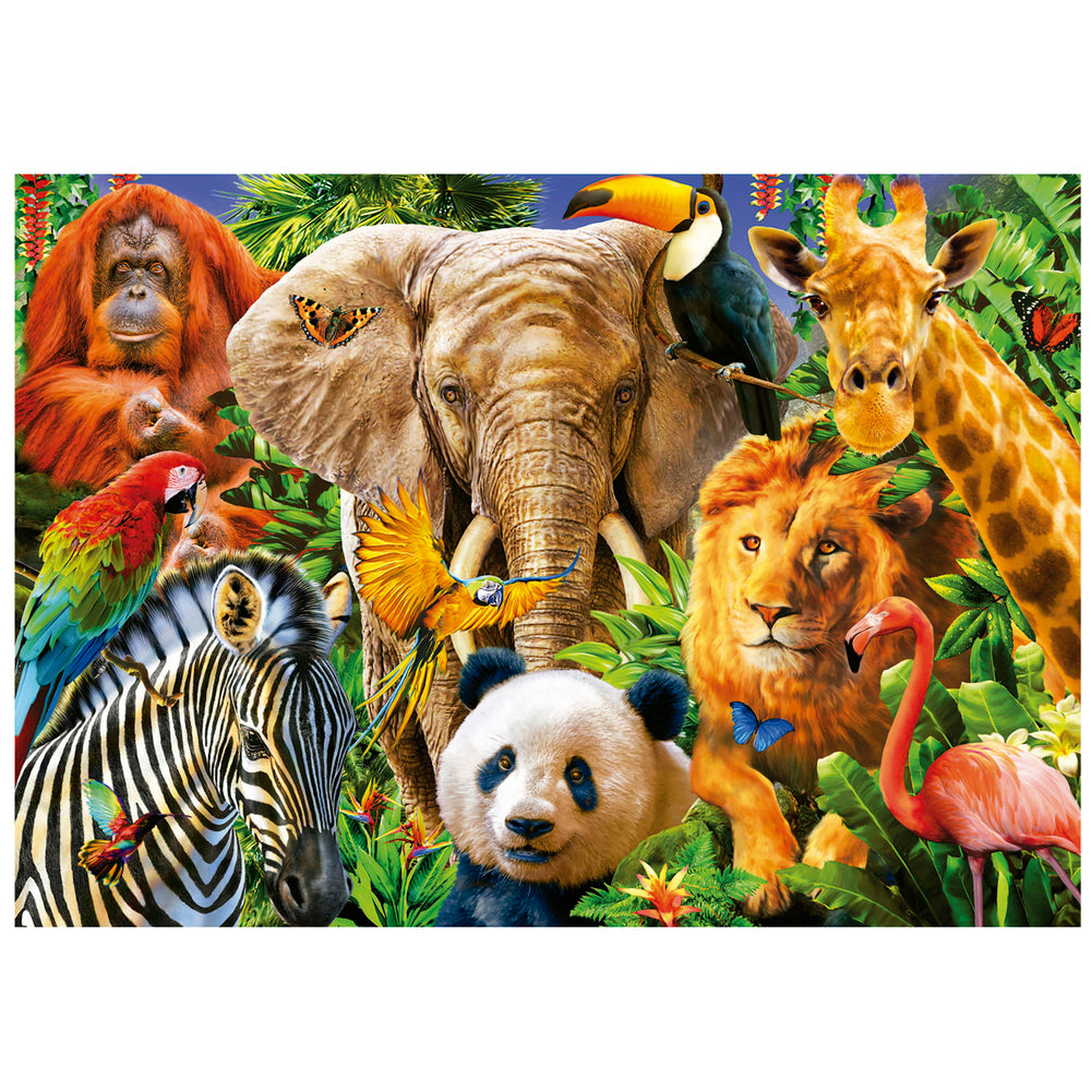 Puslespil Wild animal collage 500 brikker