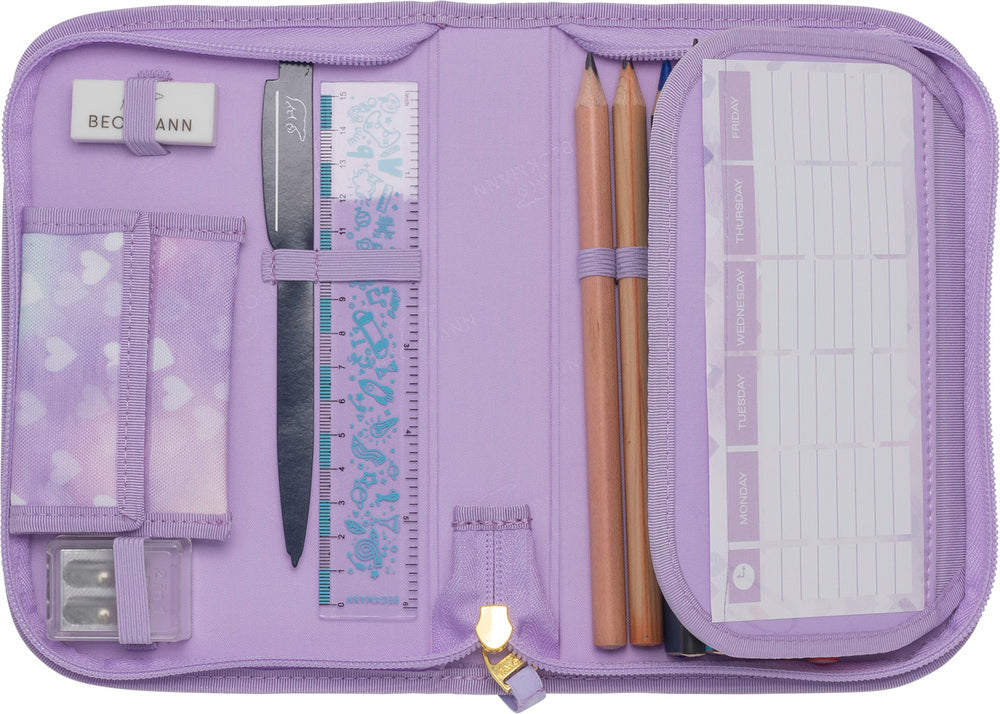 Penalhus Beckmann Onezip Unicorn Princess Purple