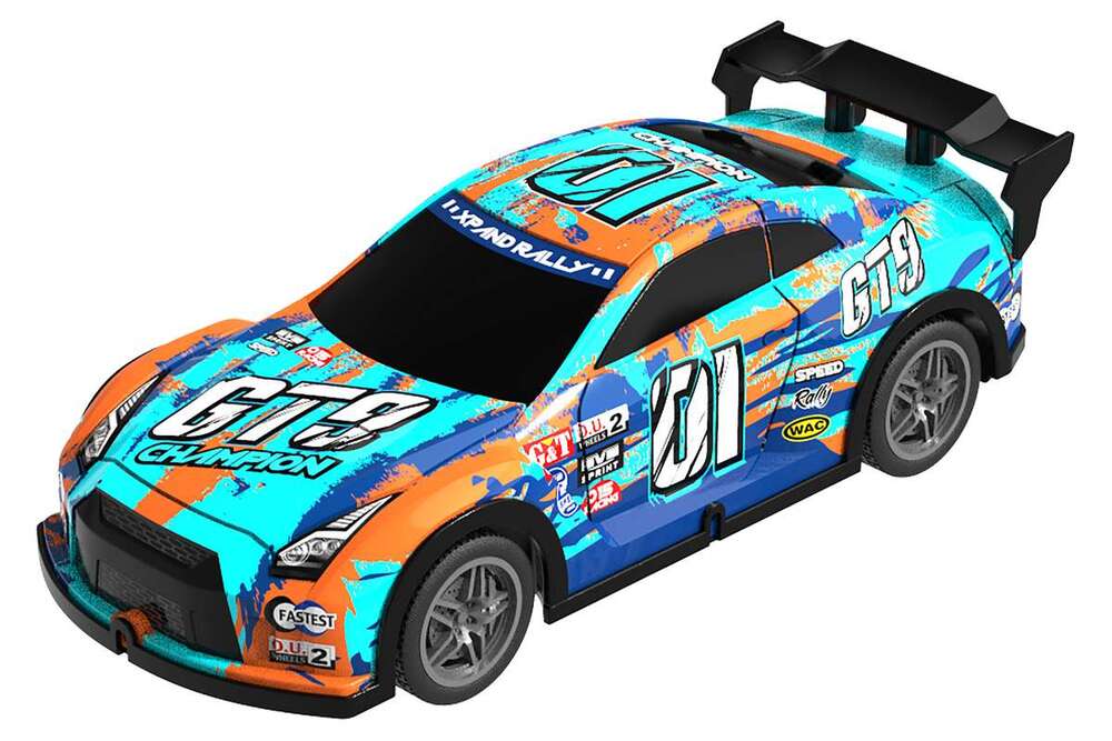 Fjernstyret Champion GT9 med lys blå/orange
