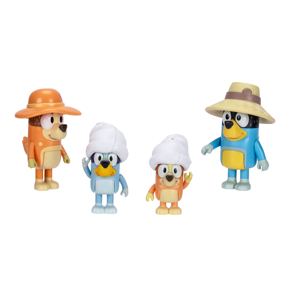 BLUEY Holiday Figure 4-pak Familetur