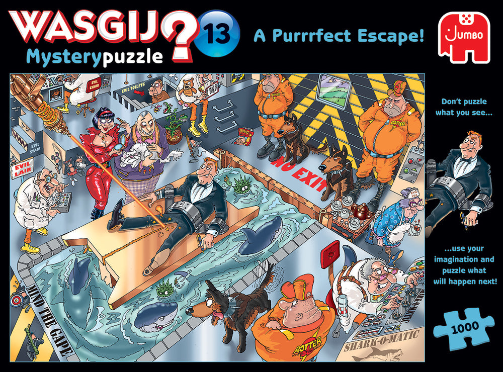 Puslespil Wasgij Mystery 13 A Purrrfect Escape! 1000 brikker