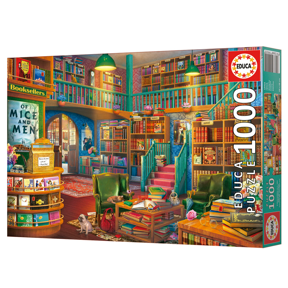 Puslespil wonderful bookshop 1000 brikker