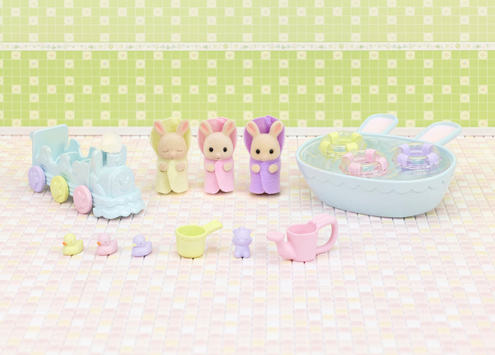 Sylvanian Families Trillingernes Badetid's sæt