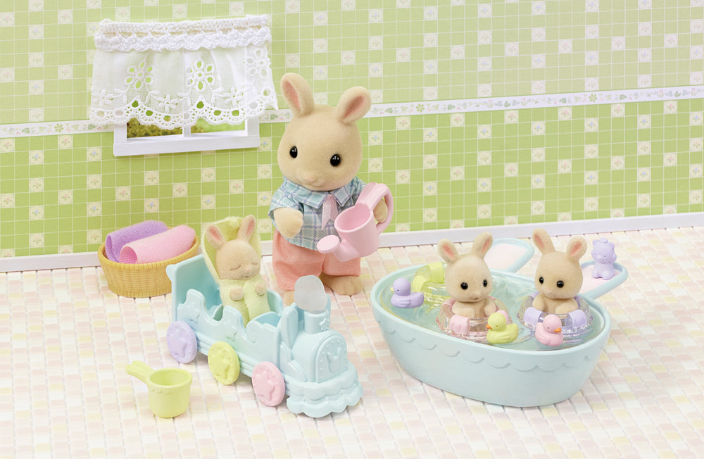 Sylvanian Families Trillingernes Badetid's sæt