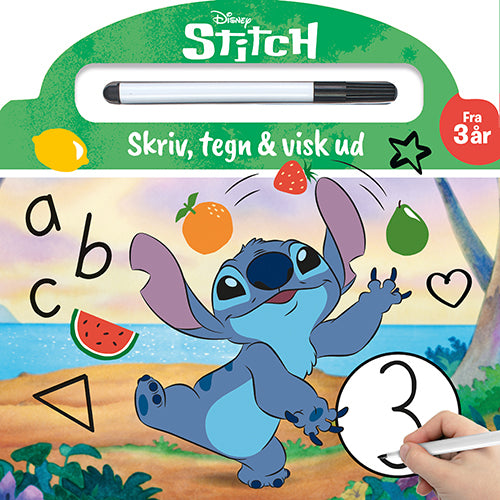 Disney - Stitch - Skriv og visk ud (papbog med ikke-permanent pen)
