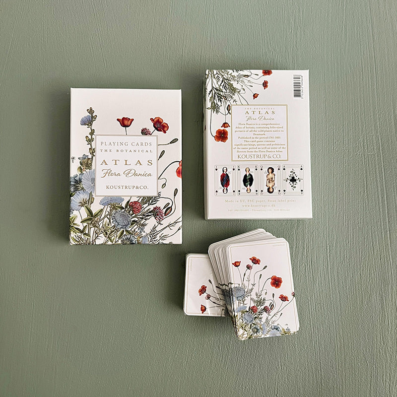 SPILLEKORT - The Flora Danica Atlas - 2 stk i hver æske – 6 æsker