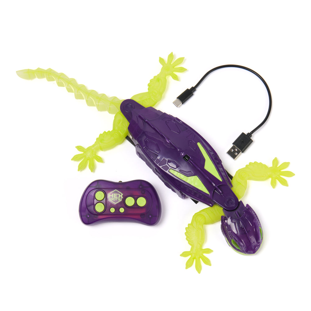 Hex Bots Væggående Selvlysende Gecko