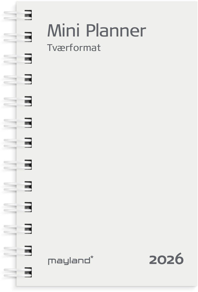 Mini planner 2026 uge refill tværformat