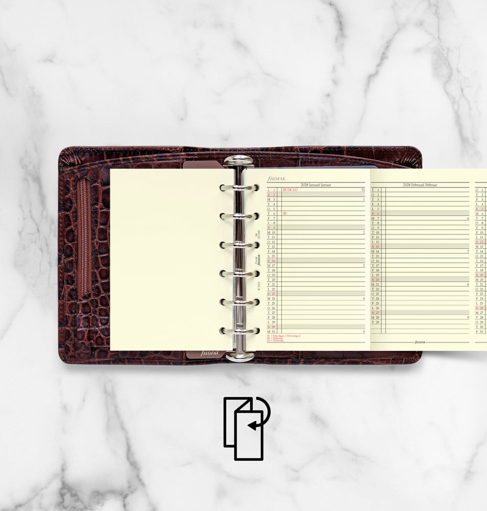 Refill Årssæt Filofax Pocket 2028