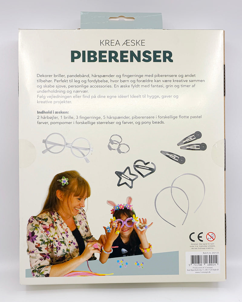 Piberenser Krea hårpynt og smykker ass.