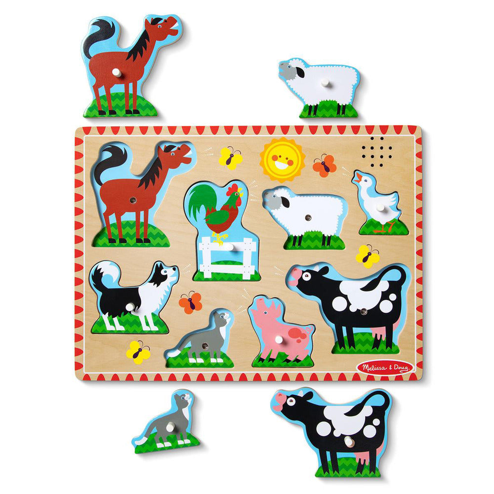 Melissa & Doug Puslespil med lyd, bondegårdsdyr