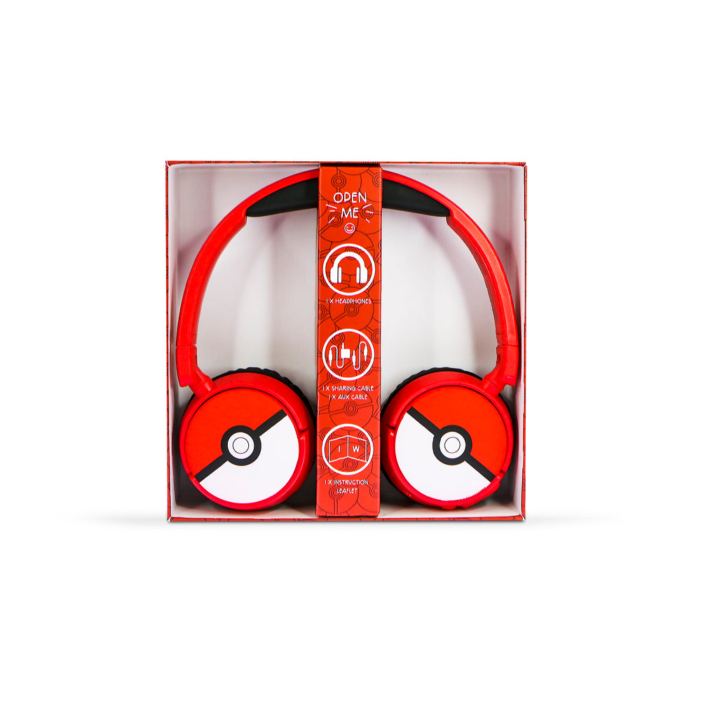 Pokemon høretelefoner til børn, rød