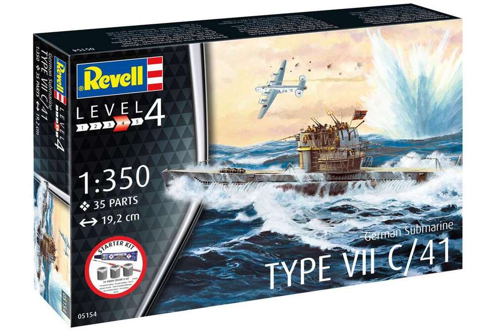 Starter Kit German Submarine Type VII C/41 1:350