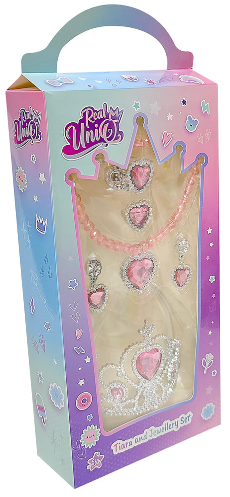 Real UniQ smykkesæt med tiara ass
