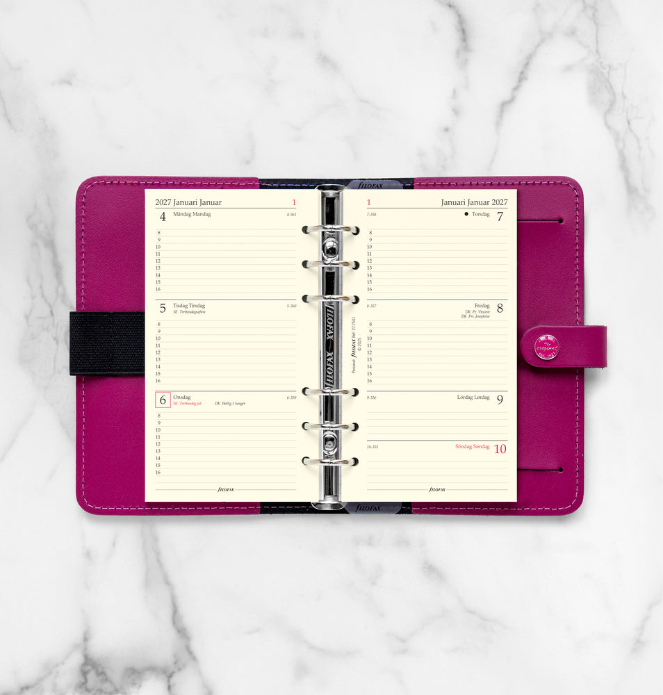 Refill Årssæt Filofax Personal 2027 Uge/Opslag