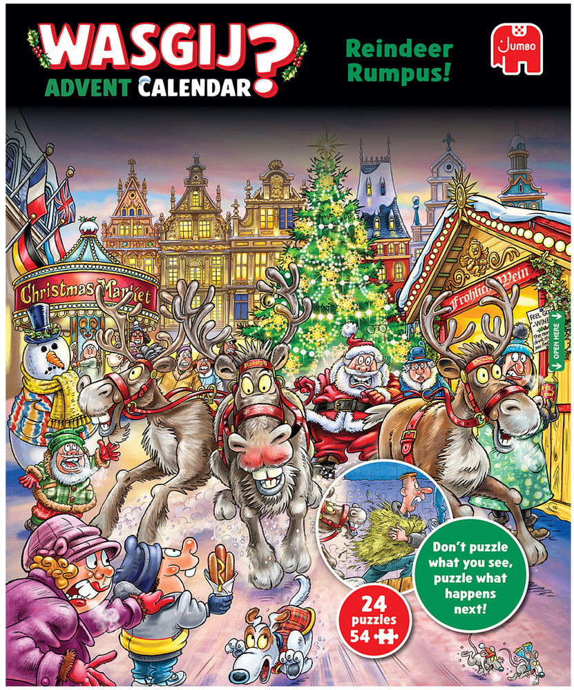 D1 Puslespil Wasgij julekalender 1-24 54 brikker pr. låge